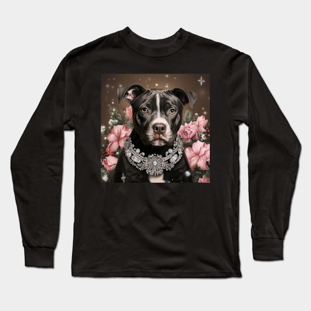 Pit Bull Love Long Sleeve T-Shirt by Enchanted Reverie